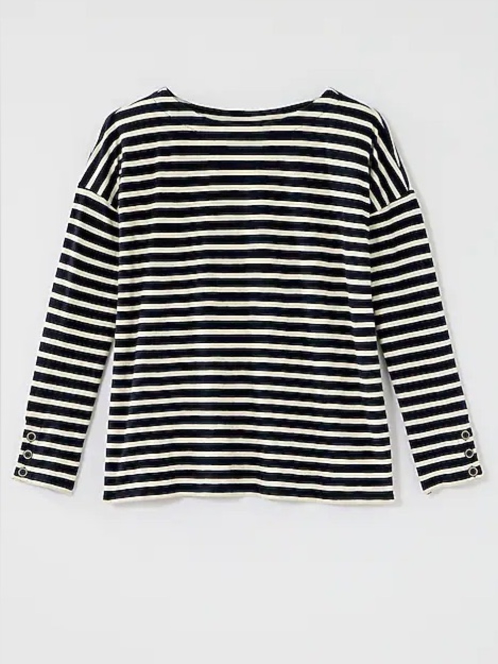 J. Jill Striped Buttoned-Cuff Tee Women's Size XL NWT